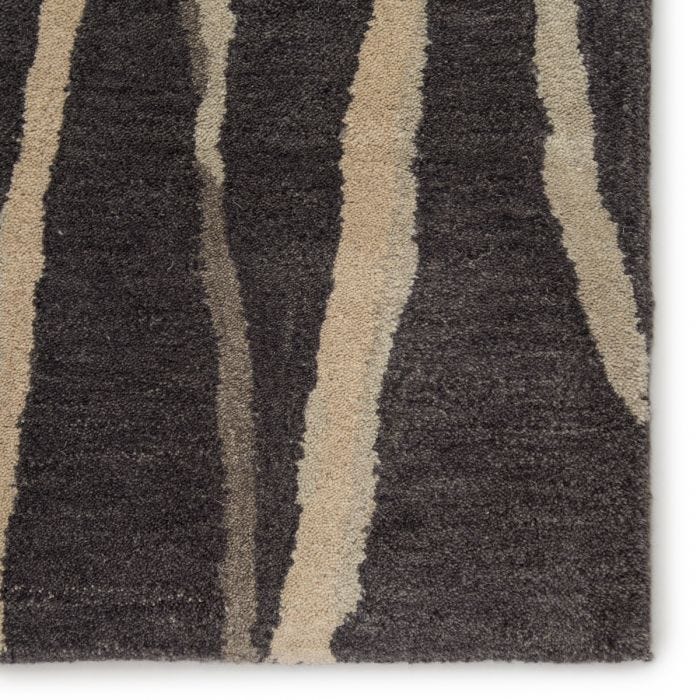 Contemporary & Transitional Rugs Town TOW03-Botticino Black - Charcoal & Lt. Grey - Grey Hand Tufted Rug