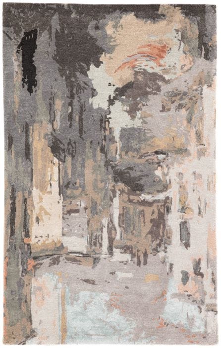 Contemporary Rugs & Transitional Rugs Genesis GES25 - Luella Lt. Grey - Grey & Multi Hand Tufted Rug