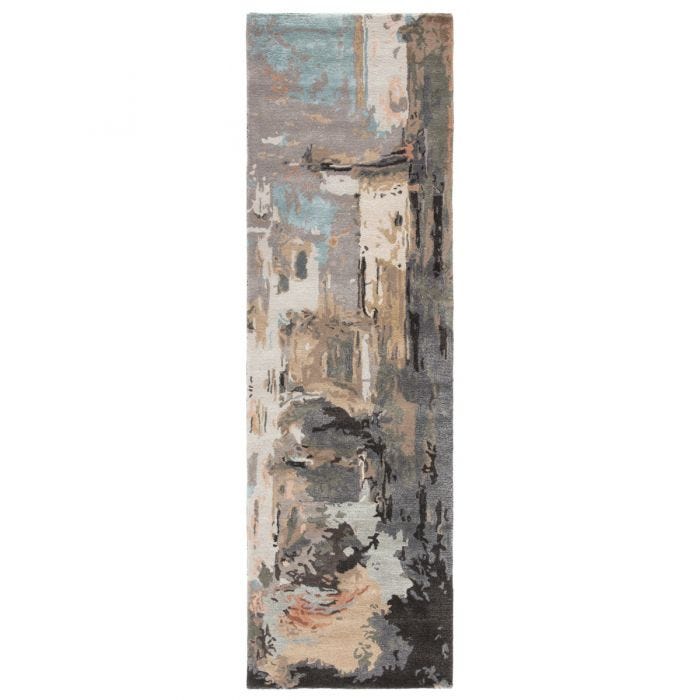 Contemporary Rugs & Transitional Rugs Genesis GES25 - Luella Lt. Grey - Grey & Multi Hand Tufted Rug