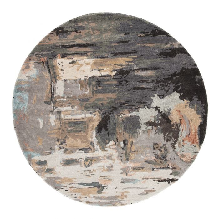 Contemporary Rugs & Transitional Rugs Genesis GES25 - Luella Lt. Grey - Grey & Multi Hand Tufted Rug