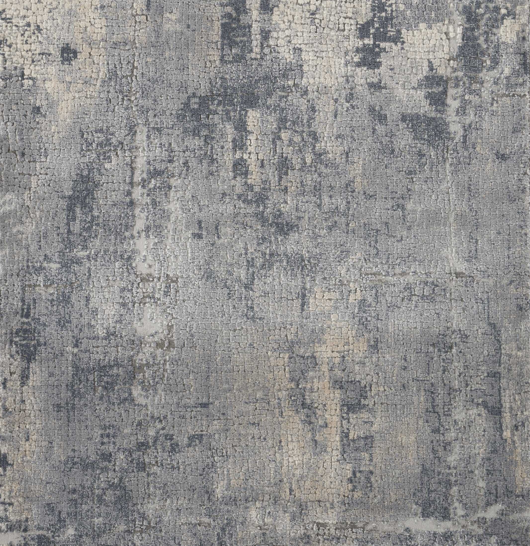 Custom Rugs, Runners & Rounds RUSTIC TEXTURES ABSTRACT MOSIAC RUS06 COBBLESTONE BROADLOOM Lt. Grey - Grey & Ivory - Beige Machine Made Rug