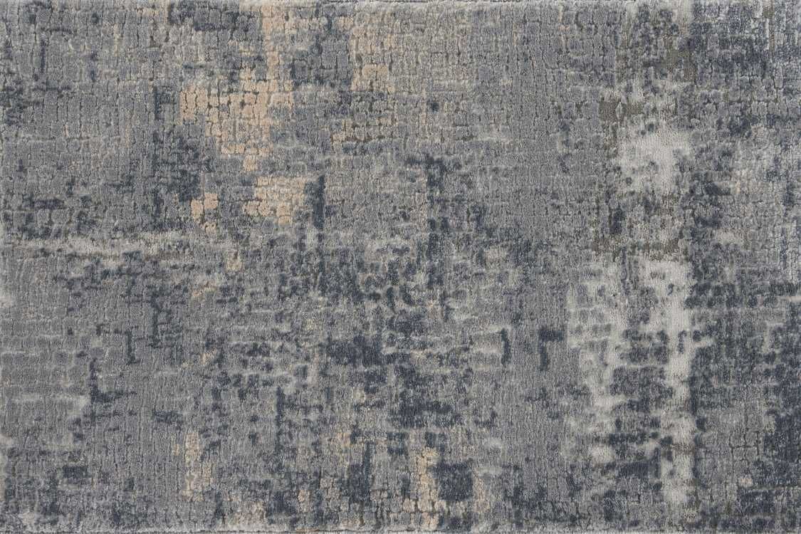 Custom & Wall to Wall RUSTIC TEXTURES ABSTRACT MOSIAC RUS06 COBBLESTONE BROADLOOM Lt. Grey - Grey & Ivory - Beige Machine Made Rug