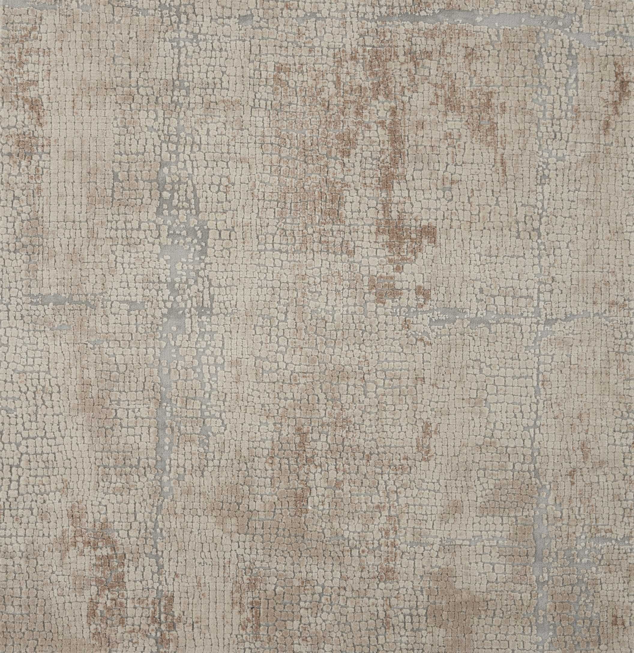 Custom Rugs, Runners & Rounds RUSTIC TEXTURES ABSTRACT MOSIAC RUS06 SANDSTONE BROADLOOM Camel - Taupe & Lt. Blue - Blue Machine Made Rug
