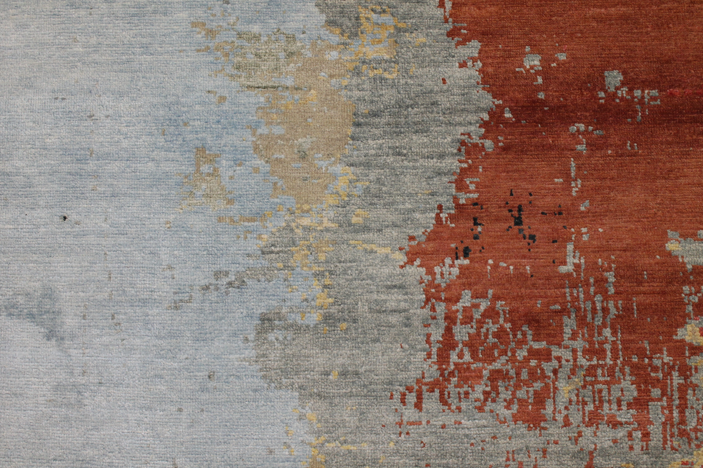 Contemporary Rugs & Transitional Rugs Jankat 023395 Ivory - Beige & Multi Hand Knotted Rug