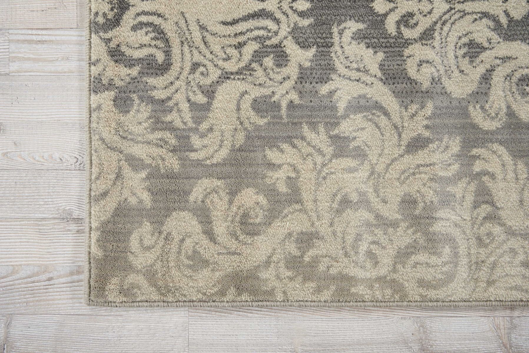 Traditional & Oriental Rugs Riviera RI-06 Black - Charcoal & Lt. Grey - Grey Machine Made Rug