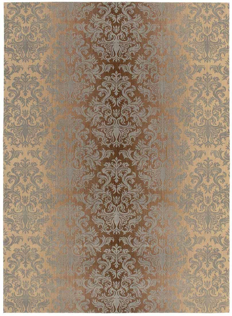 Traditional & Oriental Rugs Riviera Riv-06 Lt. Brown - Chocolate & Lt. Gold - Gold Machine Made Rug