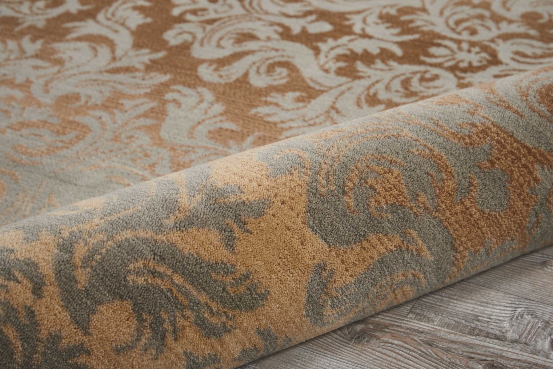 Traditional & Oriental Rugs Riviera Riv-06 Lt. Brown - Chocolate & Lt. Gold - Gold Machine Made Rug