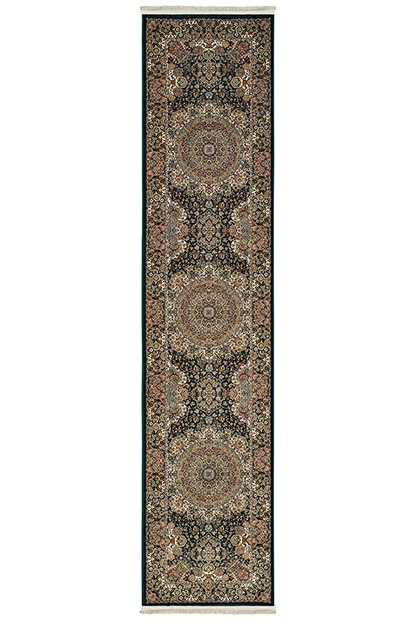 Traditional & Oriental Rugs Masterpiece 5501K Medium Blue - Navy & Lt. Gold - Gold Machine Made Rug