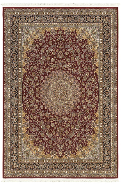 Traditional & Oriental Rugs Masterpiece 90R Red - Burgundy & Medium Blue - Navy Machine Made Rug