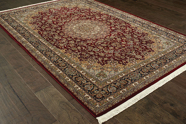 Traditional & Oriental Rugs Masterpiece 90R Red - Burgundy & Medium Blue - Navy Machine Made Rug