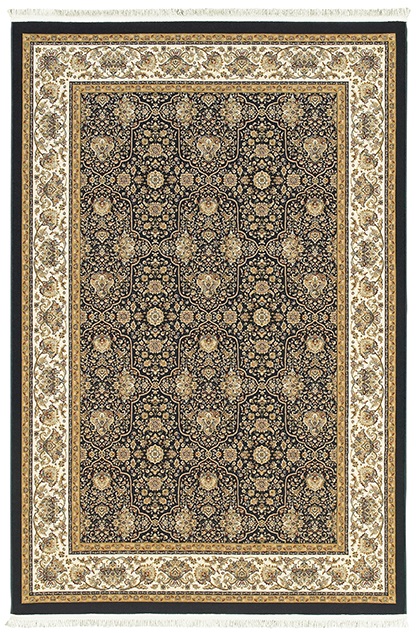 Traditional & Oriental Rugs Masterpiece 1331B Medium Blue - Navy & Lt. Gold - Gold Machine Made Rug