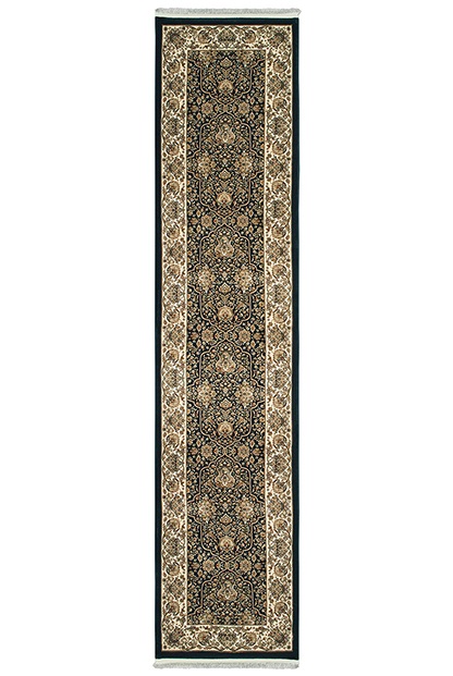 Traditional & Oriental Rugs Masterpiece 1331B Medium Blue - Navy & Lt. Gold - Gold Machine Made Rug