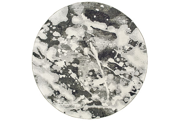 Contemporary Rugs & Transitional Rugs Evolution 8035B Black - Charcoal & Ivory - Beige Machine Made Rug