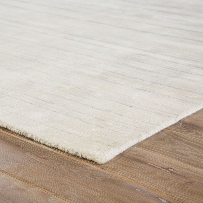 Casual Rugs & Solid Rugs Lefka LEF02 Ivory - Beige & Lt. Grey - Grey Hand Loomed Rug