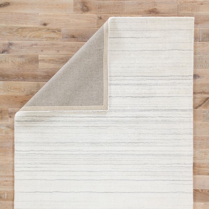 Casual Rugs & Solid Rugs Lefka LEF02 Ivory - Beige & Lt. Grey - Grey Hand Loomed Rug