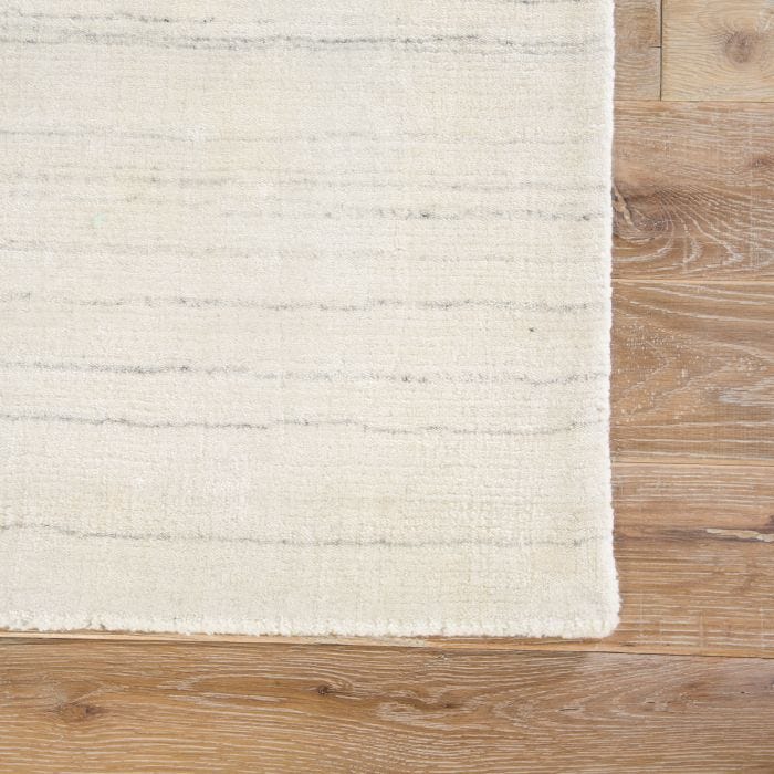 Casual Rugs & Solid Rugs Lefka LEF02 Ivory - Beige & Lt. Grey - Grey Hand Loomed Rug