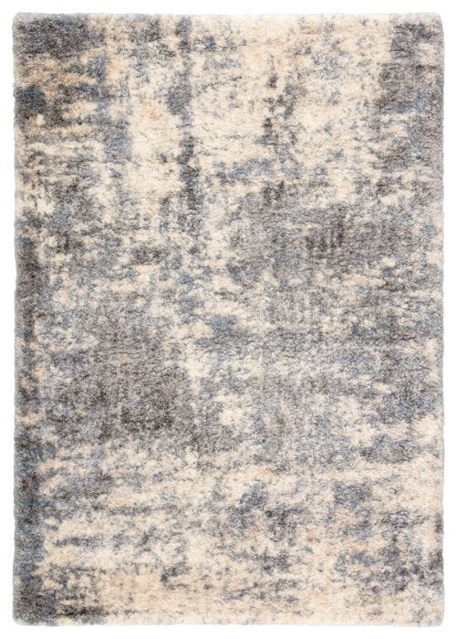 Shag Rugs Lyra LYR01 Ivory - Beige & Lt. Grey - Grey Machine Made Rug