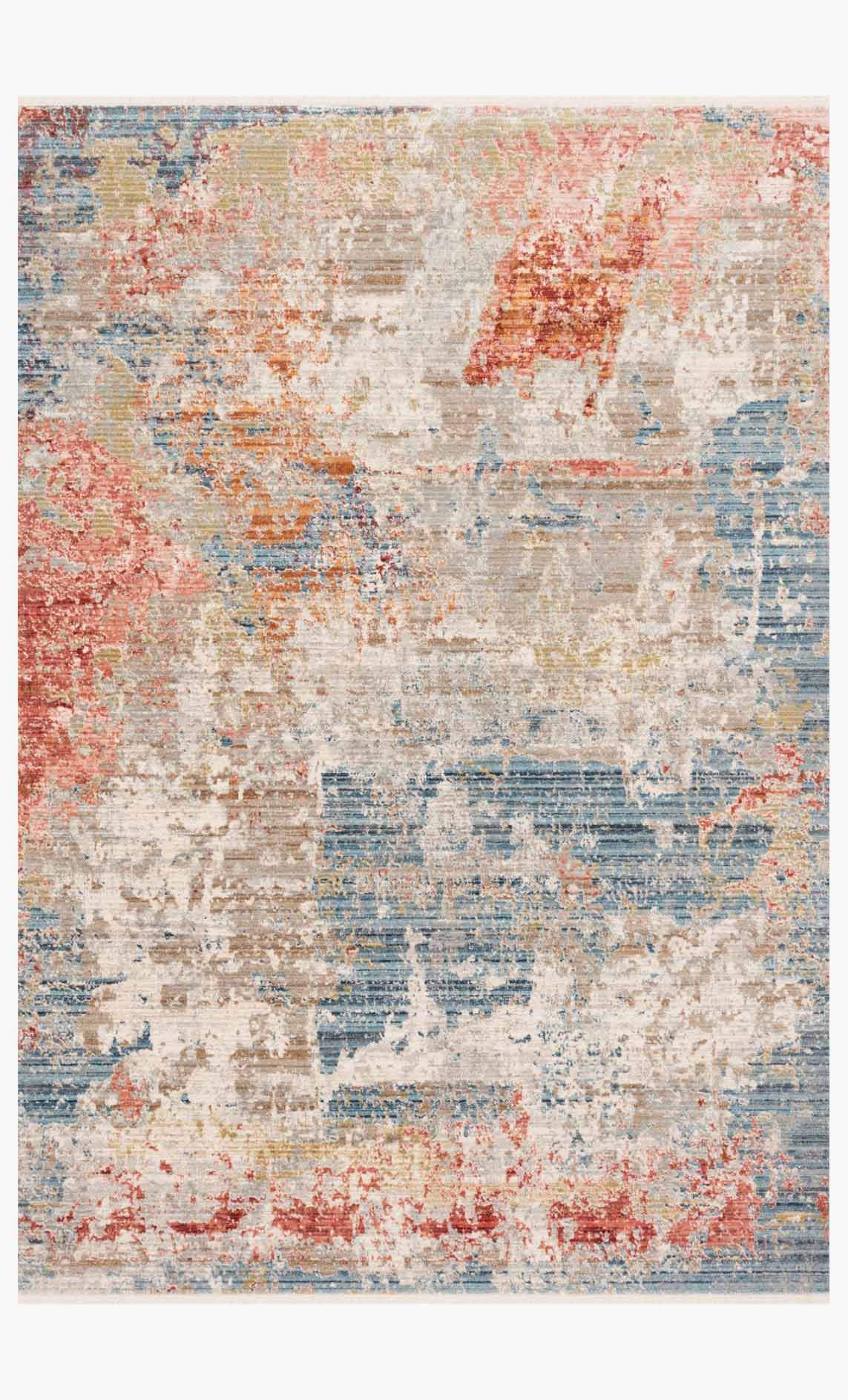 Contemporary & Modern Rugs Claire CLE-07 Lt. Grey - Grey & Multi Machine Made Rug