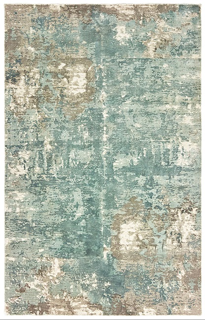 Contemporary Rugs & Transitional Rugs Formations 70005 Lt. Blue - Blue & Lt. Grey - Grey Hand Crafted Rug