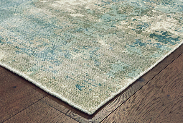 Contemporary Rugs & Transitional Rugs Formations 70005 Lt. Blue - Blue & Lt. Grey - Grey Hand Crafted Rug