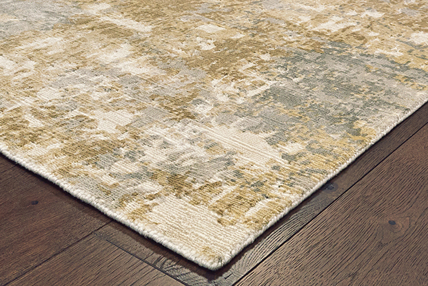 Contemporary Rugs & Transitional Rugs Formations 70003 Ivory - Beige & Lt. Grey - Grey Hand Crafted Rug