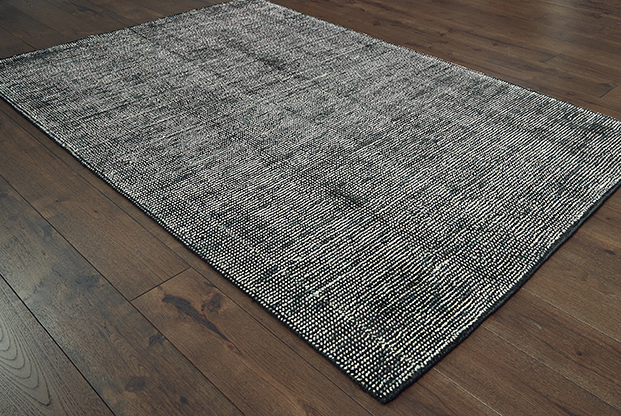 Contemporary & Modern Rugs Lucent 45904 Lt. Grey - Grey & Black - Charcoal Hand Tufted Rug