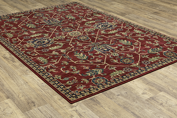 Traditional & Oriental Rugs Ankara 531R Red - Burgundy Machine Made Rug