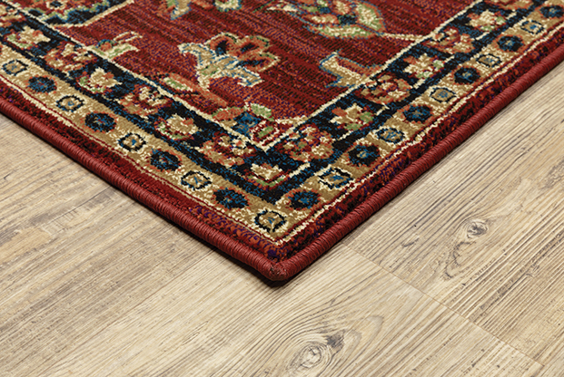 Traditional & Oriental Rugs Ankara 531R Red - Burgundy Machine Made Rug