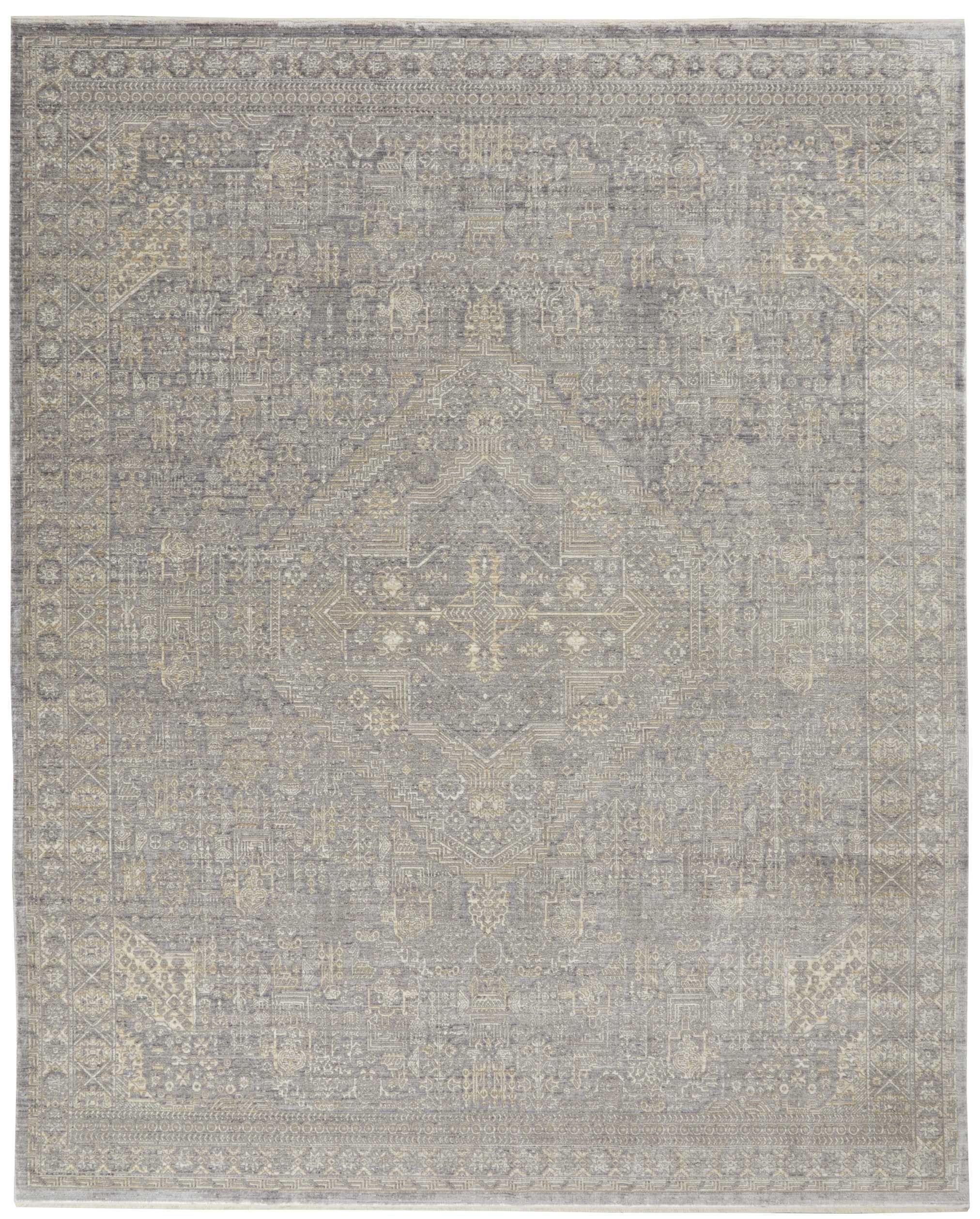 Transitional & Casual Rugs Lustrous Weave LUW-02-Grey/Beige Lt. Grey - Grey & Ivory - Beige Machine Made Rug