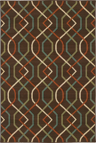 Outdoor Rugs MONTEGO 896N Lt. Brown - Chocolate & Multi Machine Made Rug