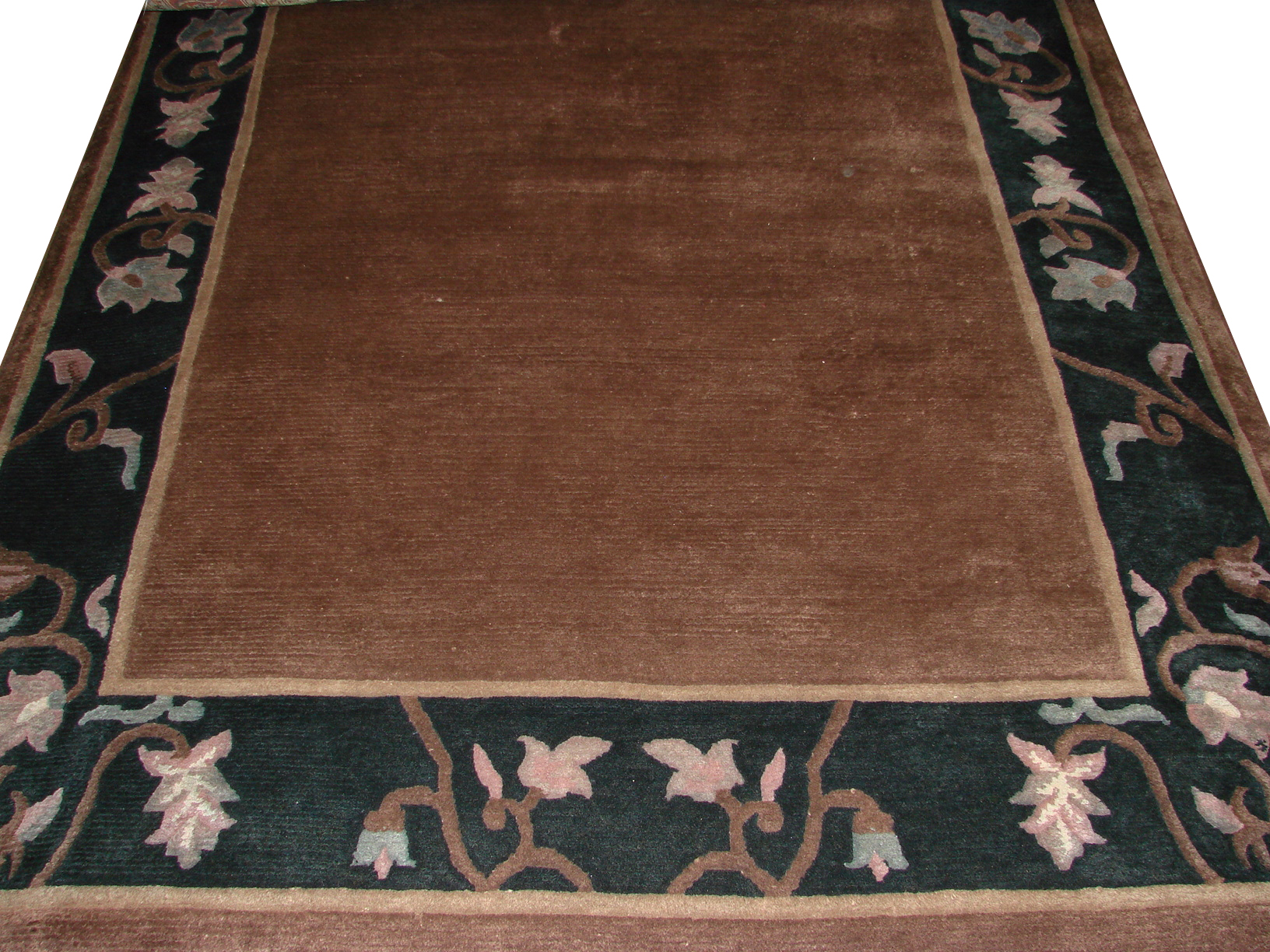 Clearance & Discount Rugs Indo-Tibet 02833 Lt. Brown - Chocolate & Black - Charcoal Hand Knotted Rug
