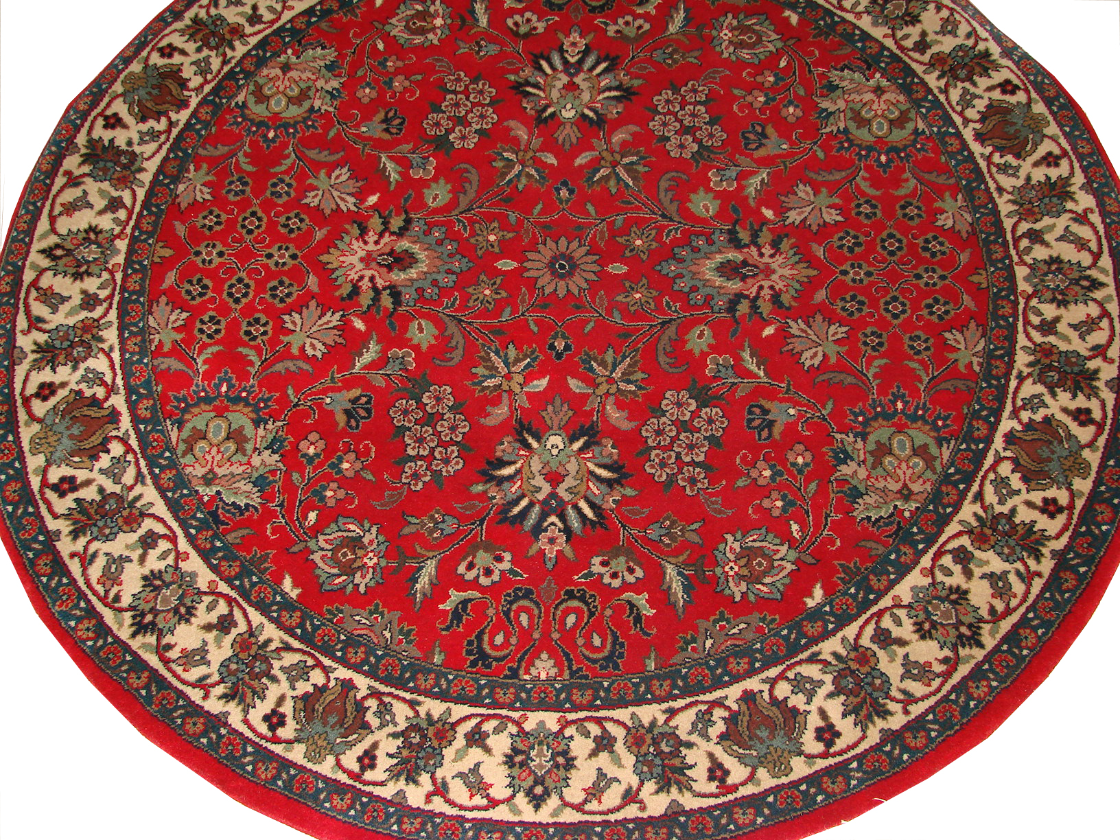Clearance & Discount Rugs Keshmar 11x55 04072 Red - Burgundy & Ivory - Beige Hand Knotted Rug