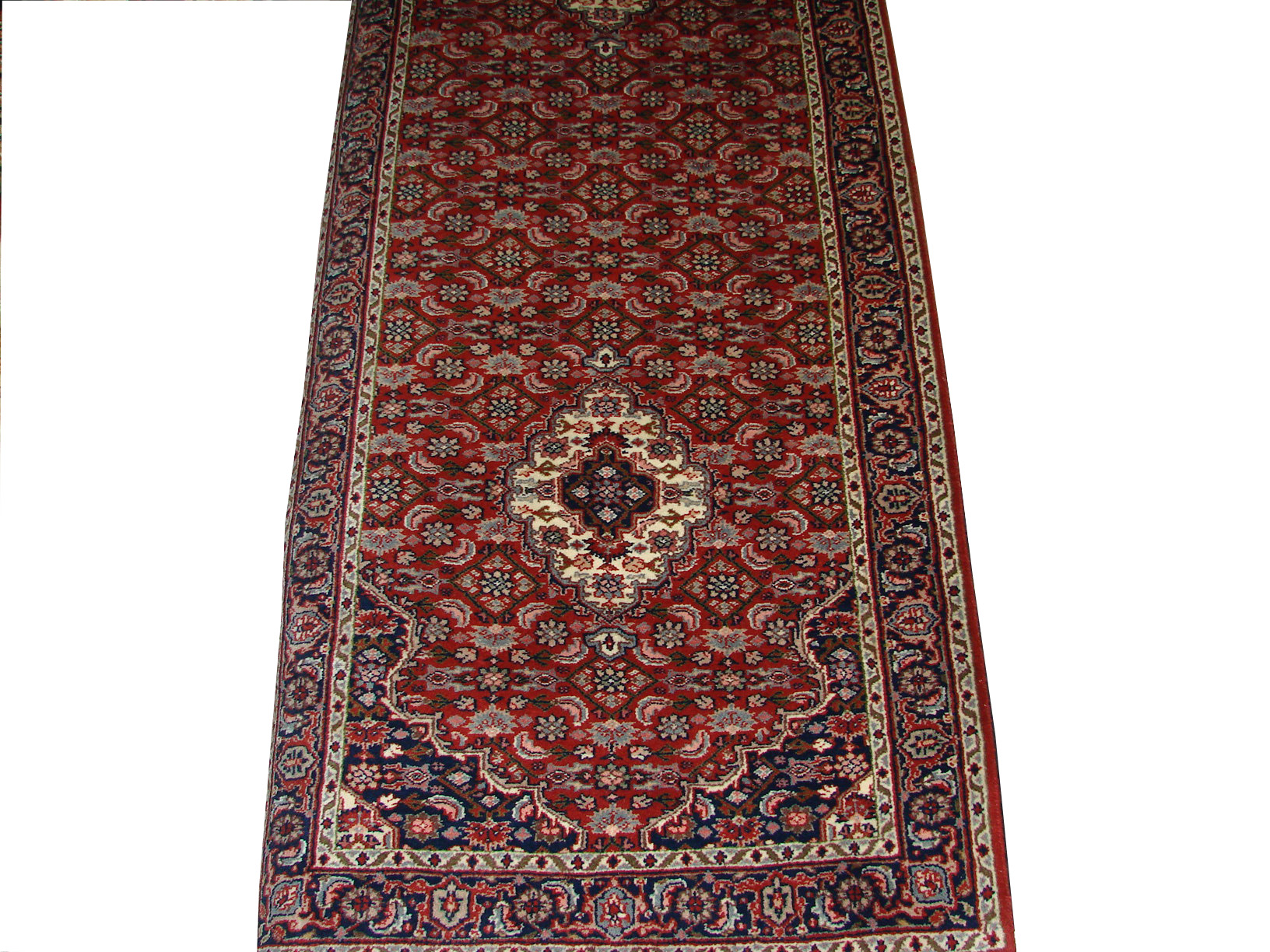 Clearance & Discount Rugs Bidjar-JDW 01014 Red - Burgundy & Medium Blue - Navy Hand Knotted Rug