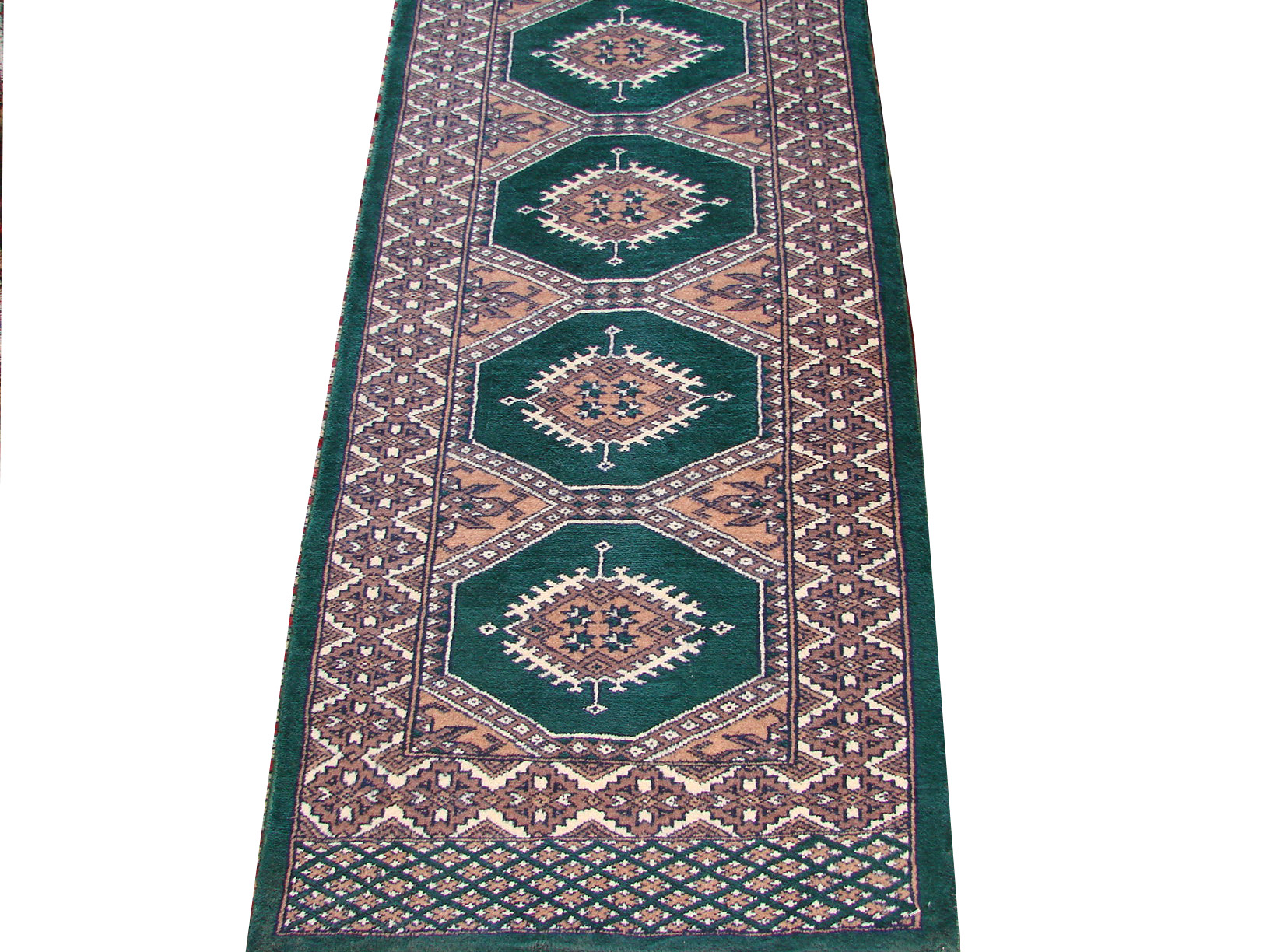 Clearance & Discount Rugs Bokhara 01050 Green & Ivory - Beige Hand Knotted Rug