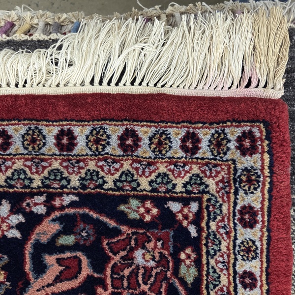 Clearance & Discount Rugs Lillihan 01474 Red - Burgundy & Medium Blue - Navy Hand Knotted Rug