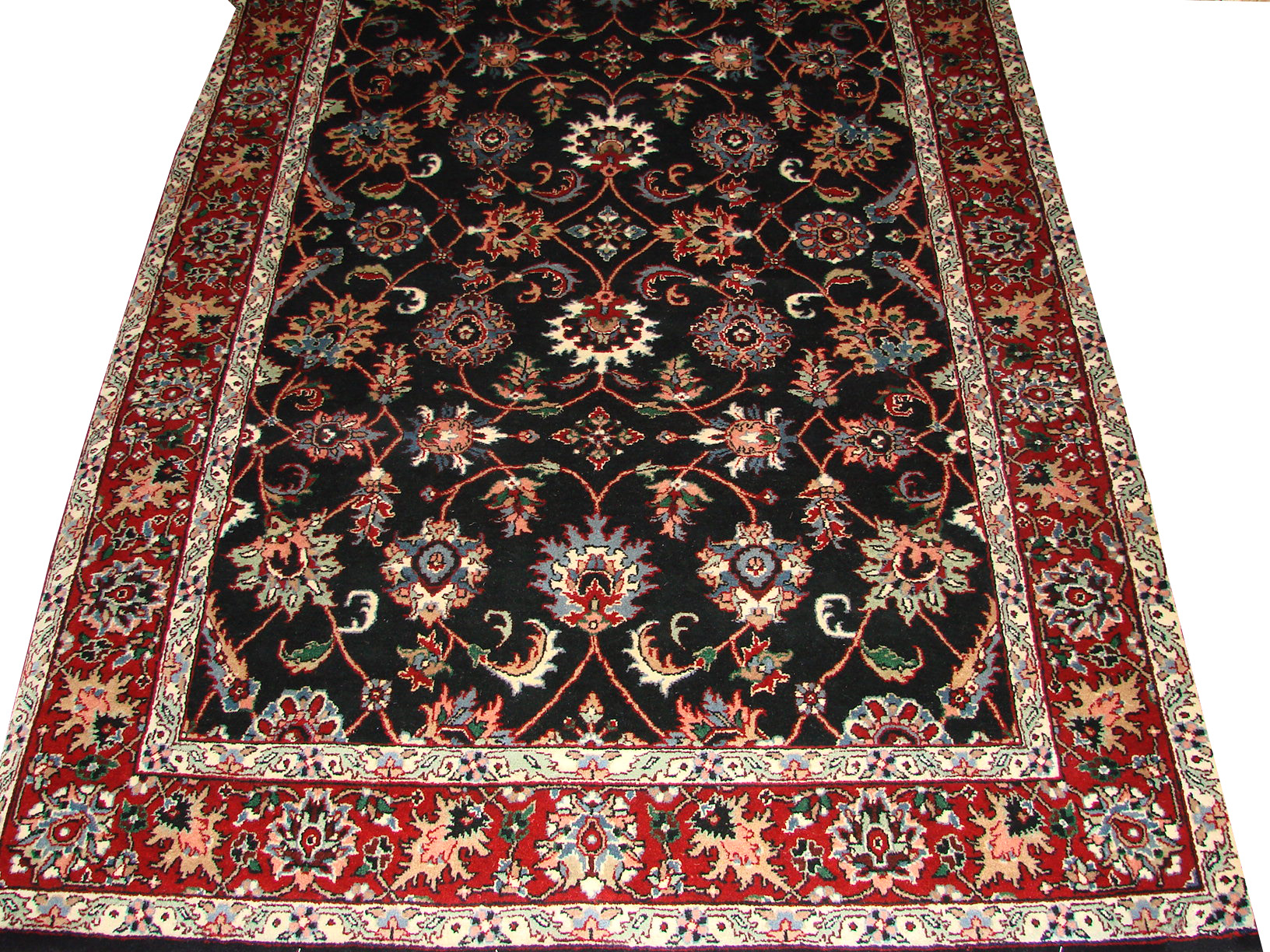 Clearance & Discount Rugs A.O. Sarook 01477 Medium Blue - Navy & Red - Burgundy Hand Knotted Rug