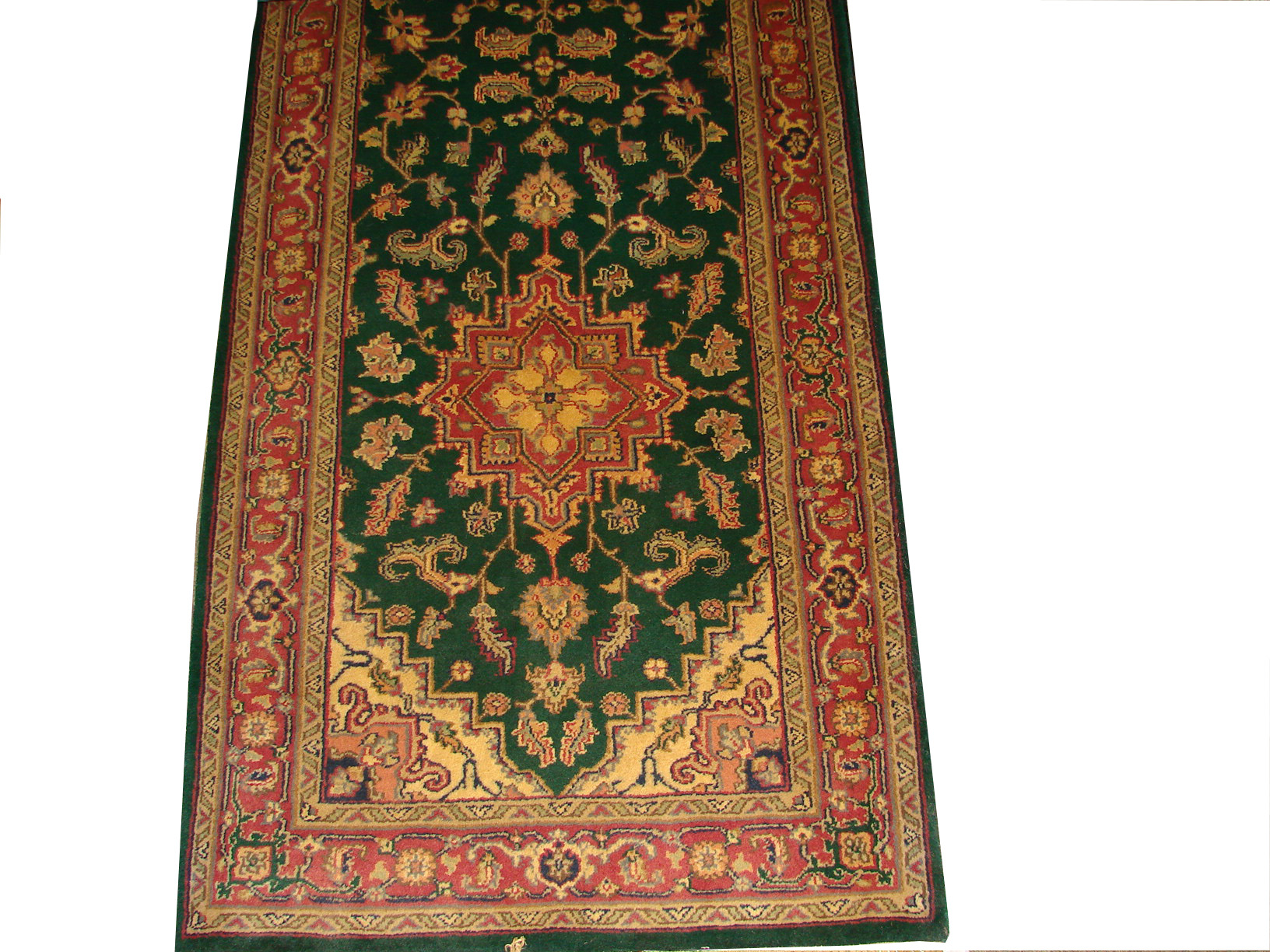 Clearance & Discount Rugs Heriz JDW 01007 Green & Other Hand Knotted Rug