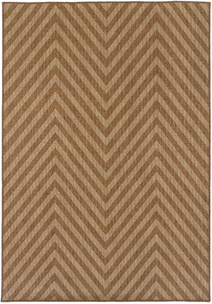 Outdoor Rugs Karavia 1330X Camel - Taupe & Lt. Brown - Chocolate Machine Made Rug