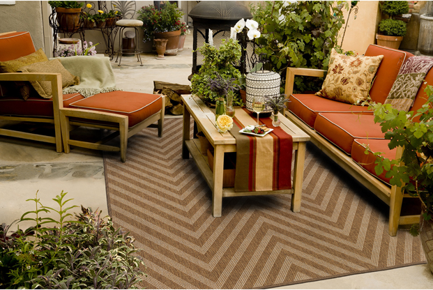 Outdoor Rugs Karavia 1330X Camel - Taupe & Lt. Brown - Chocolate Machine Made Rug