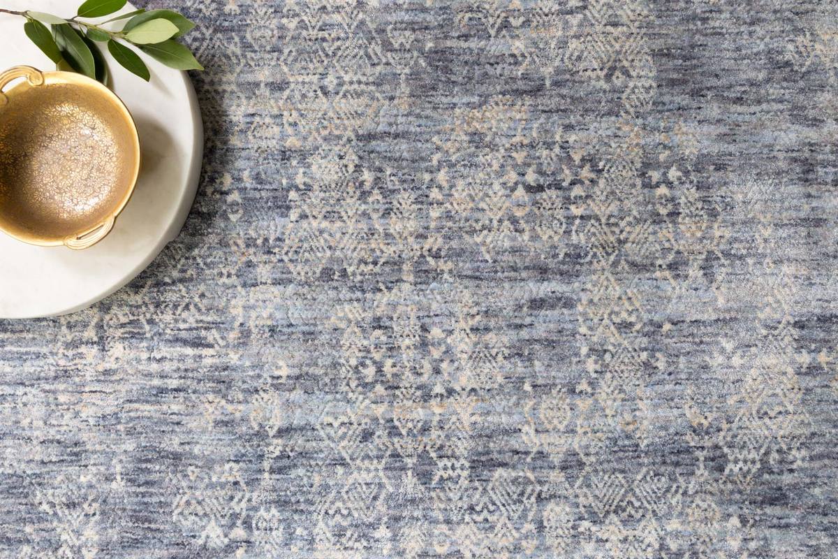 Contemporary Rugs & Transitional Rugs Pandora PAN-03 Medium Blue - Navy Machine Made Rug