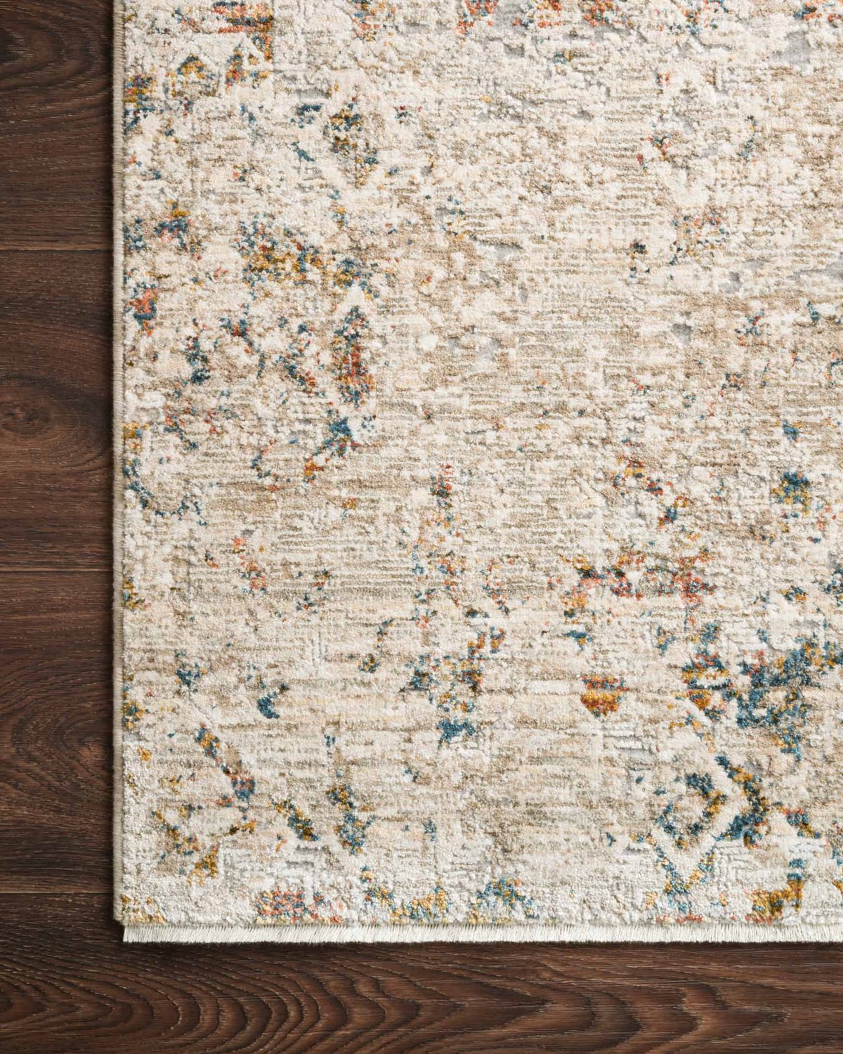 Contemporary & Transitional Rugs Theia THE-04 Natural Multi & Lt. Grey - Grey Machine Made Rug