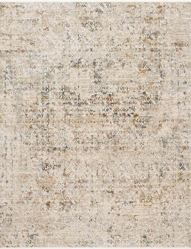 Contemporary Rugs & Transitional Rugs Theia THE-04 Natural Multi & Lt. Grey - Grey Machine Made Rug