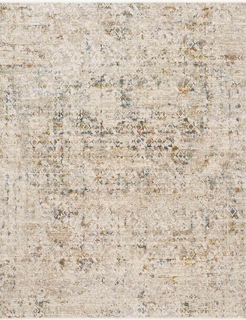 Contemporary & Transitional Rugs Theia THE-04 Natural Multi & Lt. Grey - Grey Machine Made Rug