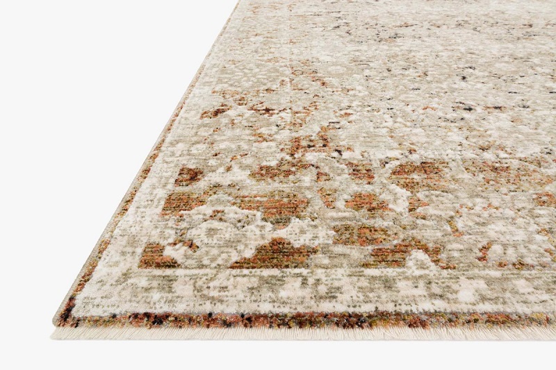 Contemporary Rugs & Transitional Rugs Theia THE-07 Rust Rust - Orange & Lt. Grey - Grey Machine Made Rug