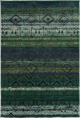 Contemporary & Modern Rugs NOMAD 8123G Multi Machine Made Rug