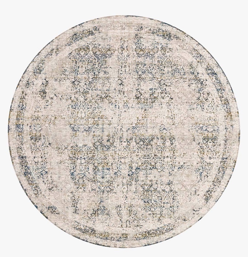 Contemporary Rugs & Transitional Rugs Theia THE-01 Ocean Medium Blue - Navy & Lt. Grey - Grey Machine Made Rug