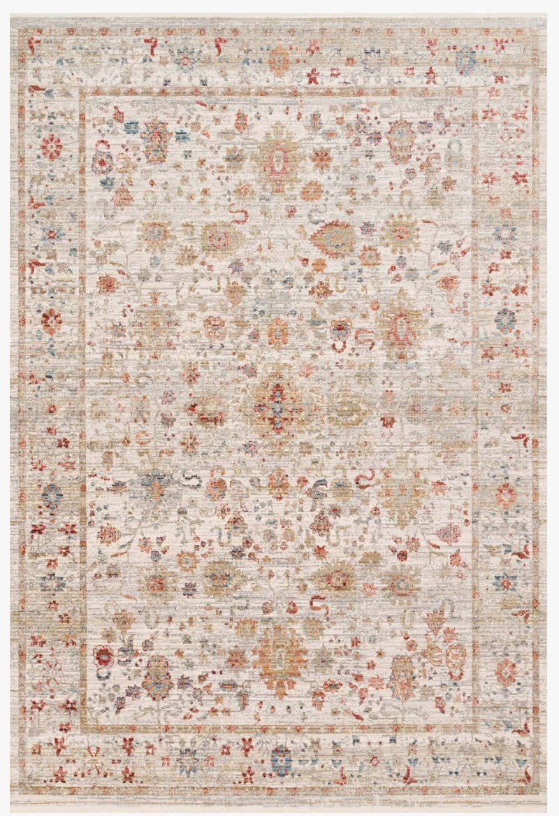 Contemporary Rugs & Transitional Rugs Claire CLE-05 Ivory Ivory - Beige & Multi Machine Made Rug