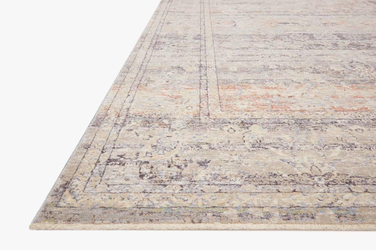 Transitional & Casual Rugs Faye FAY-09 Denim/Rust Medium Blue - Navy & Rust - Orange Machine Made Rug