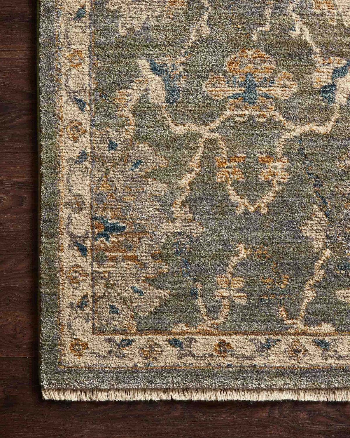 Traditional & Oriental Rugs Giada GIA-03 Sage Green & Lt. Gold - Gold Machine Made Rug