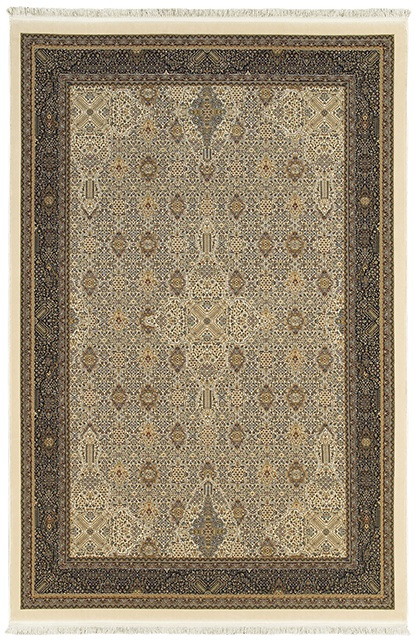 Traditional & Oriental Rugs Masterpiece 1335I Ivory - Beige & Black - Charcoal Machine Made Rug